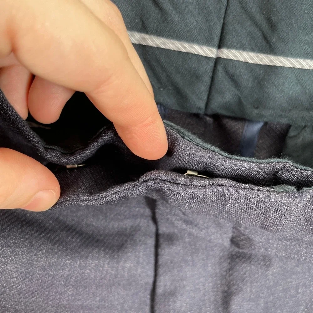 Banana Republic Dress Pants Mens 35x32 Navy Wool Modern Slim Italian Fabric